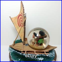 Rare Limited Edition Disney Moana Maui DAMAGE Light Up Musical Snow Globe 2016