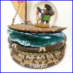 Rare Limited Edition Disney Moana Maui DAMAGE Light Up Musical Snow Globe 2016