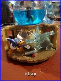 Rare Musical Disney Lonesome Ghost Snow Globe Grim Grinning Ghosts