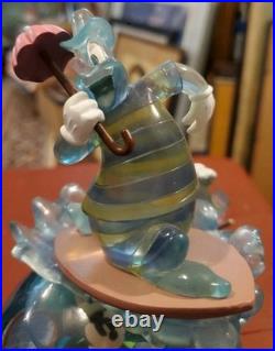 Rare Musical Disney Lonesome Ghost Snow Globe Grim Grinning Ghosts