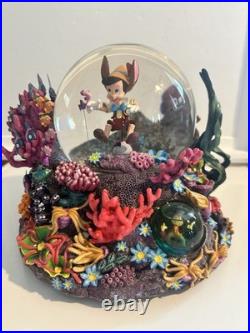 Rare Pinocchio Under The Sea Looking For Monstro Disney Snow Globe Read
