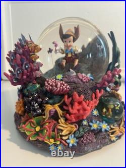 Rare Pinocchio Under The Sea Looking For Monstro Disney Snow Globe Read