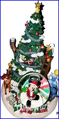 Rare Vintage Disney Snow Globes Globe Christmas Tree #99354 Works