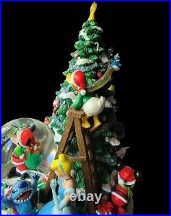 Rare Vintage Disney Snow Globes Globe Christmas Tree #99354 Works