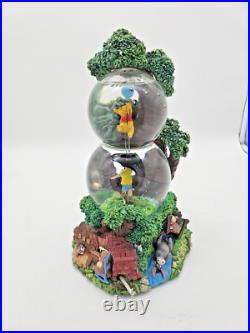 Rare Vtg Disney Winnie The Pooh Two Tier Double Snow Globe Tested Works Rare Vtg Disney Winnie The Pooh Two Tier Double Snow Globe Tested Works