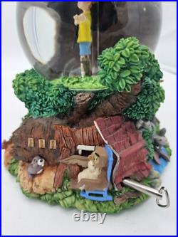 Rare Vtg Disney Winnie The Pooh Two Tier Double Snow Globe Tested Works