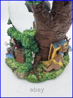 Rare Vtg Disney Winnie The Pooh Two Tier Double Snow Globe Tested Works