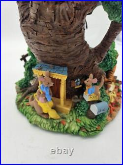 Rare Vtg Disney Winnie The Pooh Two Tier Double Snow Globe Tested Works
