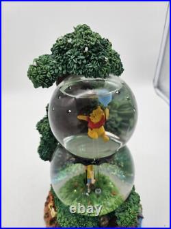 Rare Vtg Disney Winnie The Pooh Two Tier Double Snow Globe Tested Works Rare Vtg Disney Winnie The Pooh Two Tier Double Snow Globe Tested Works