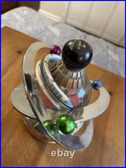 Rare Walt Disney Tomorrowland Rotating Mickey Mouse Autotopia Musical Snow Globe