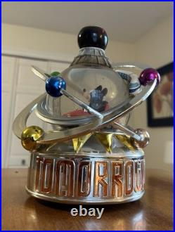 Rare Walt Disney Tomorrowland Rotating Mickey Mouse Autotopia Musical Snow Globe