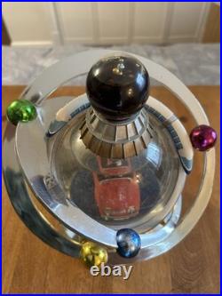 Rare Walt Disney Tomorrowland Rotating Mickey Mouse Autotopia Musical Snow Globe