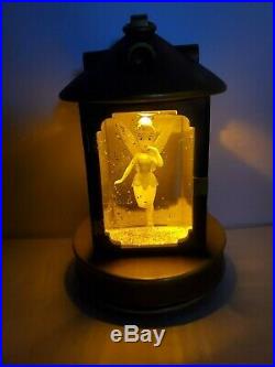 Retired Disney Store Tinkerbell Captain Hook's Lighted Lantern Snow Globe Lamp