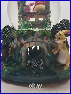 Retired Disney Winnie the Pooh Musical Snow Globe Playing Poohsticks