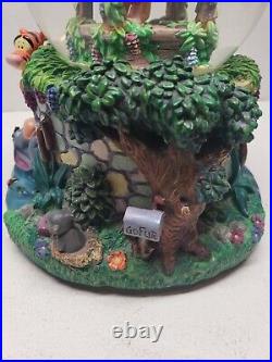 Retired Disney Winnie the Pooh Musical Snow Globe Playing Poohsticks