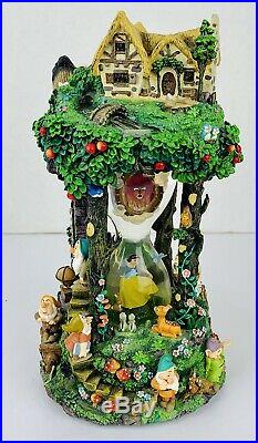 SNOW WHITE. AND THE SEVEN DWARFS, EVIL QUEEN Hourglass SnowGlobe Missing Dwarf