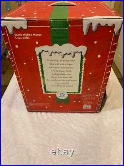 Santa Mickey Mouse Disney Christmas snow globe