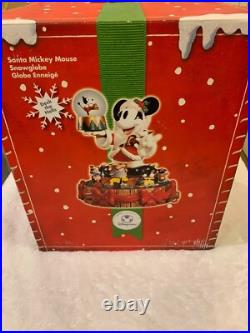 Santa Mickey Mouse Disney Christmas snow globe