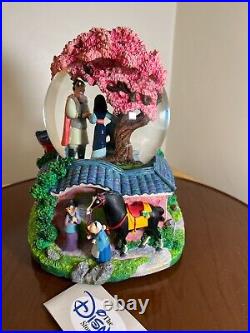See video Disney Store Snow Globe Mulan Reflection Music Box Mushu Shang MINT See video Disney Store Snow Globe Mulan Reflection Music Box Mushu Shang MINT