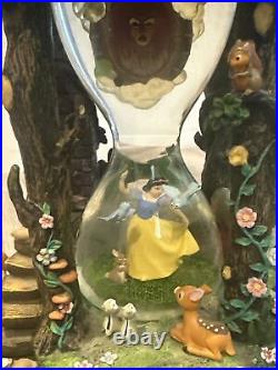 Snow White 7 Dwarfs Snow Globe Disney Hourglass Water Snowglobe Damaged WORKS