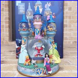 Sorcerer Mickey Mouse Fantasyland Castle Light-Up and Sound Snow Globe (NIB)