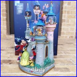 Sorcerer Mickey Mouse Fantasyland Castle Light-Up and Sound Snow Globe (NIB)
