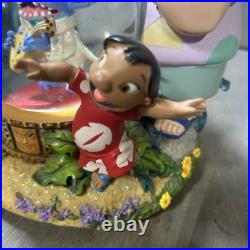 Stitch As Elvis Disney Snow Globe Music Box Aloha Oe Tune Rare See Photos