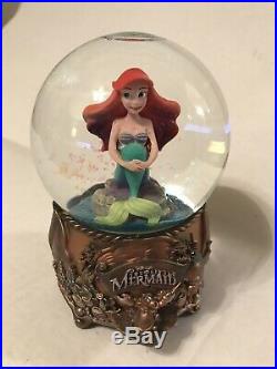 The Disney Store The Little Mermaid Ariel Bronze Snowglobe Musical