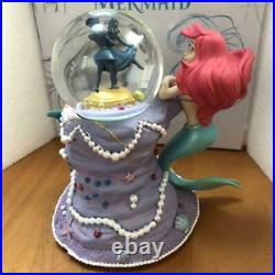 The Little Mermaid Ariel & Flounder Snow Globe 30th Anniversary Disney Japan