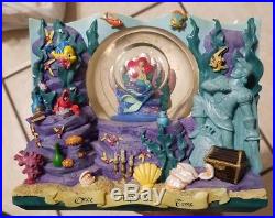 The Little Mermaid Storybook Ariel Musical Snowglobe 2 Sided Disney Snowglobe