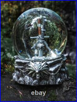 The Witcher Geralt Tools of The Trade Snow Globe Two Swords Figure Statue