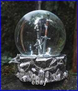 The Witcher Geralt Tools of The Trade Snow Globe Two Swords Figure Statue