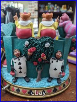 VERY RARE Alice in Wonderland Musical Snow Globe Disney Store VERY RARE Alice in Wonderland Musical Snow Globe Disney Store