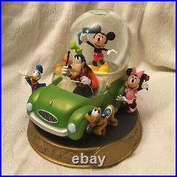 VERY RARE Disney Mickey Donald Goofy PARADE Musical Box Figurines SnowGlobe-MIB