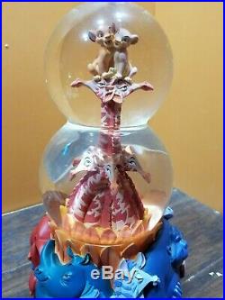 VIDEO Disney Lion King Giraffe Simba Rotate Double Bubble Music Water Snow Globe