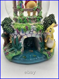 VINTAGE 1963 Disney Winnie the Pooh Musical Snow Globe Bridge Roo on top