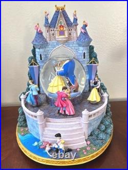 VTG 2003 Disney Dancing Princesses Castle Music Snow Globe Once Upon a Dream