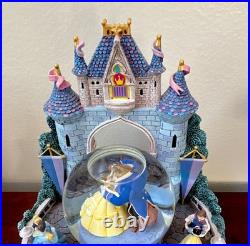 VTG 2003 Disney Dancing Princesses Castle Music Snow Globe Once Upon a Dream
