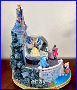 VTG 2003 Disney Dancing Princesses Castle Music Snow Globe Once Upon a Dream
