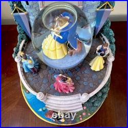 VTG 2003 Disney Dancing Princesses Castle Music Snow Globe Once Upon a Dream