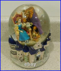 VTG Disney Beauty And The Beast Music Box Snow Globe Rare 90'S Belle Beast VTG Disney Beauty And The Beast Music Box Snow Globe Rare 90'S Belle Beast