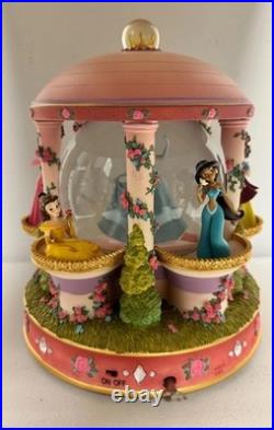 VTG Disney Princess Musical Snow Globe Light Up Figurine Cinderella Belle Ariel VTG Disney Princess Musical Snow Globe Light Up Figurine Cinderella Belle Ariel