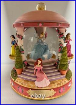 VTG Disney Princess Musical Snow Globe Light Up Figurine Cinderella Belle Ariel VTG Disney Princess Musical Snow Globe Light Up Figurine Cinderella Belle Ariel