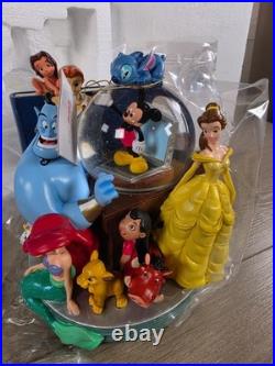 VTG Disney Store Disney Through the Years Volume II Book End Musical SnowGlobe