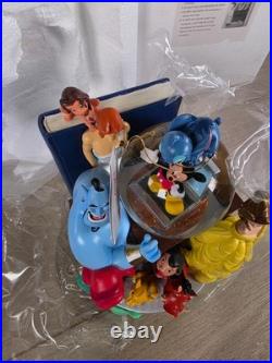 VTG Disney Store Disney Through the Years Volume II Book End Musical SnowGlobe