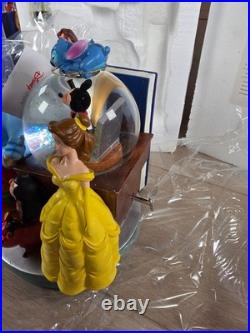 VTG Disney Store Disney Through the Years Volume II Book End Musical SnowGlobe