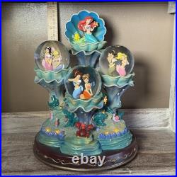 Very Rare Disney Little Mermaid Daughters Of Triton Snow Globe