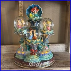 Very Rare Disney Little Mermaid Daughters Of Triton Snow Globe