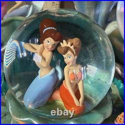 Very Rare Disney Little Mermaid Daughters Of Triton Snow Globe