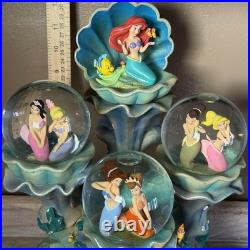 Very Rare Disney Little Mermaid Daughters Of Triton Snow Globe